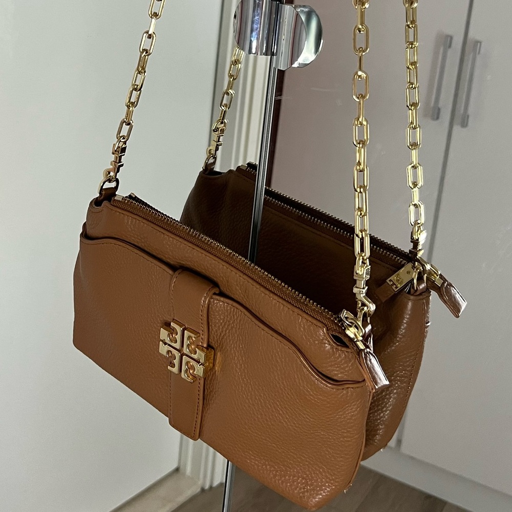 Tory Burch Cross-Body Shoulder Bag with Gold Chain